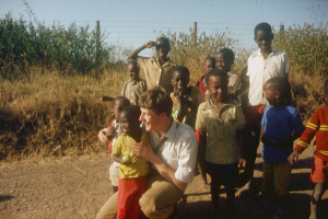 Pater Florian bei einem seiner ersten Besuche in Kenya